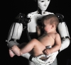Brabant : Business Brains & Hospitality Heart | Foto van een Robot die een baby vasthoudt.