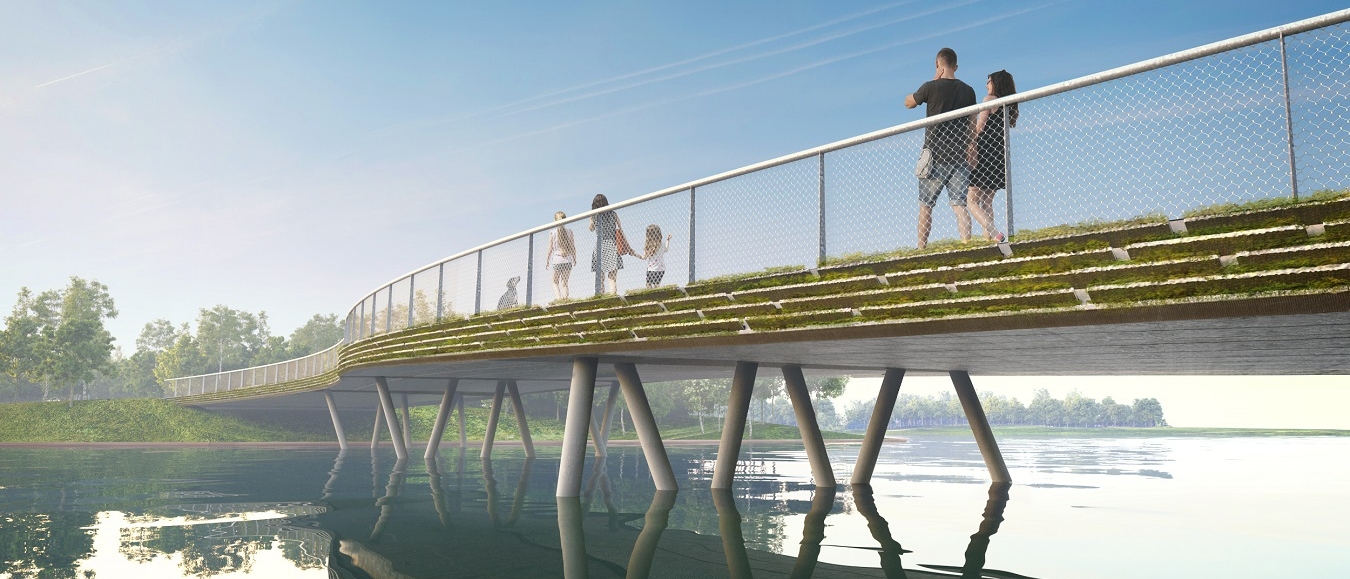 Almeerse reststromen geven karakter aan circulaire bruggen op Floriade park