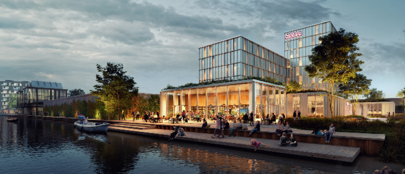 Duurzaam hotel van Being Development in Amsterdam Noord