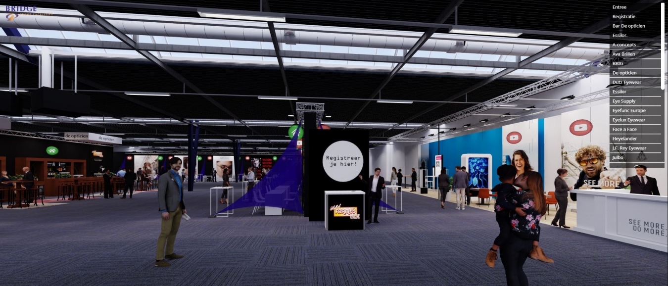 Bridge Event & Exhibition Facilities bouwt online beurs in Virtual Reality