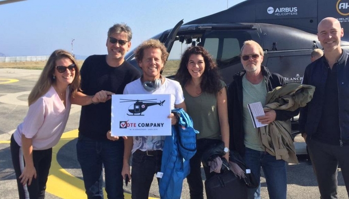 Helikopterview voor Nederlandse mediapartijen aan Cote d'Azur