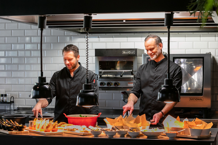 live front cooking