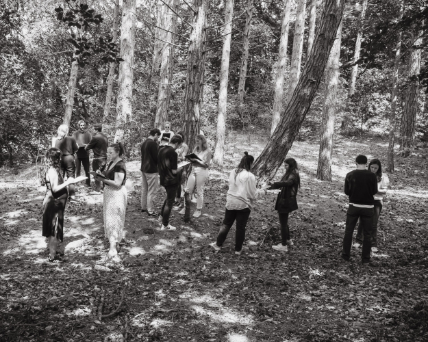 teambuilding in het bos