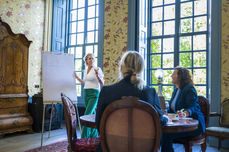 Vergaderen in een kasteel 