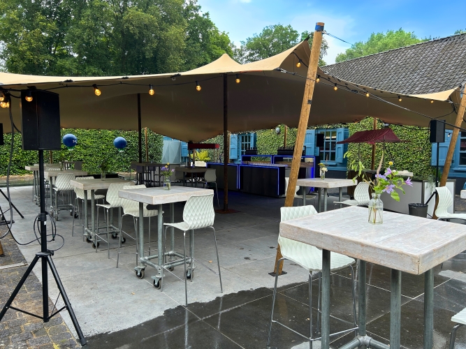 Fort Voordorp terras bij Linie met tentdoek