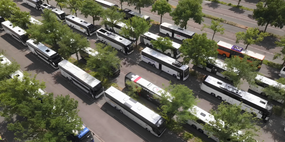 Overzicht bussen bij evenement