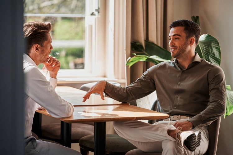 Overleg in het restaurant