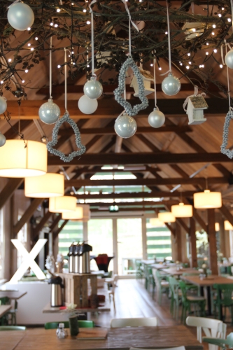 Restaurant in kerstsfeer