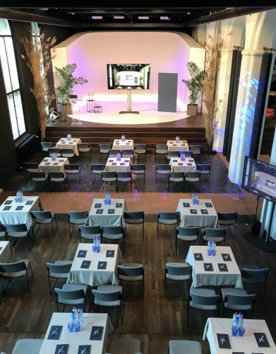 Main hall · Classroom setup  