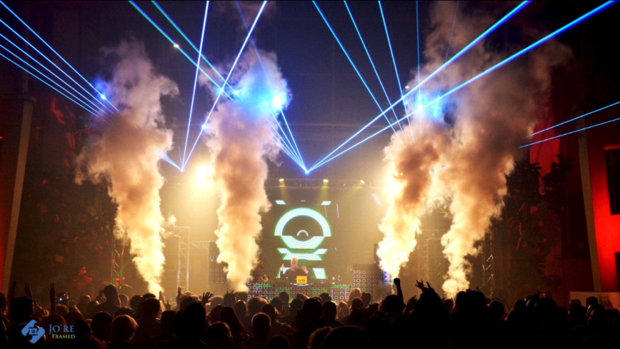 ADE feest lasers special effects