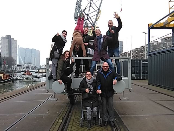 Teamuitje in Rotterdam - actief stadsspel