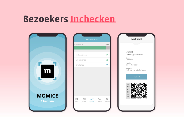Bezoekers inchecken