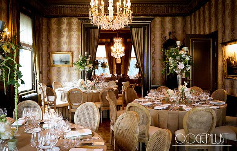 Klassiek bruiloftsdiner Eventdecoratie Oogenlust.com