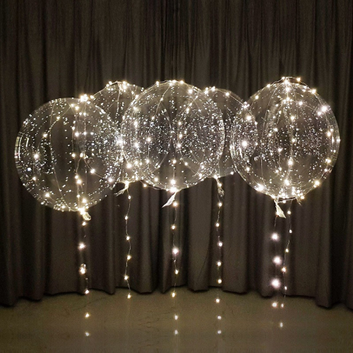 LED Ballon XL 40 cm warm wit verlichte ballon met lampjes op huwelijk of event