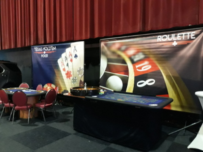Casino tafels op een zakelijk event