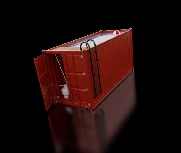 zwembad container mobiele zwembad