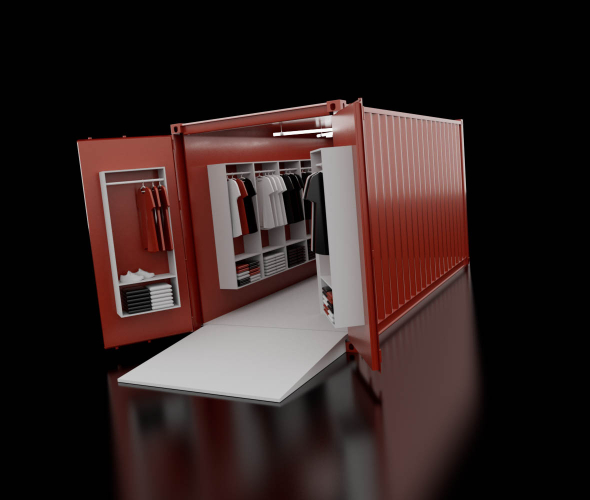 Onbemande kraam, stand alone kraam, pop-up store 