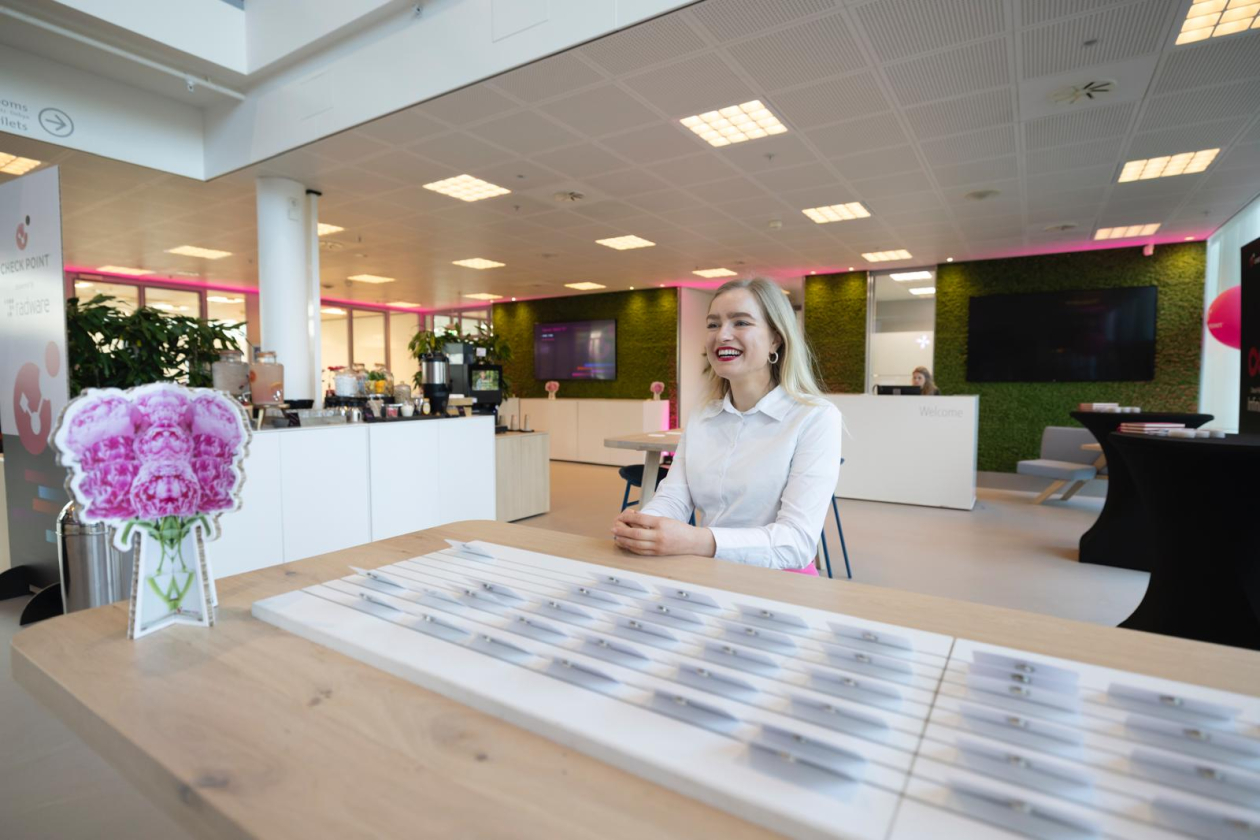 Ontvangst en registratie bij congres