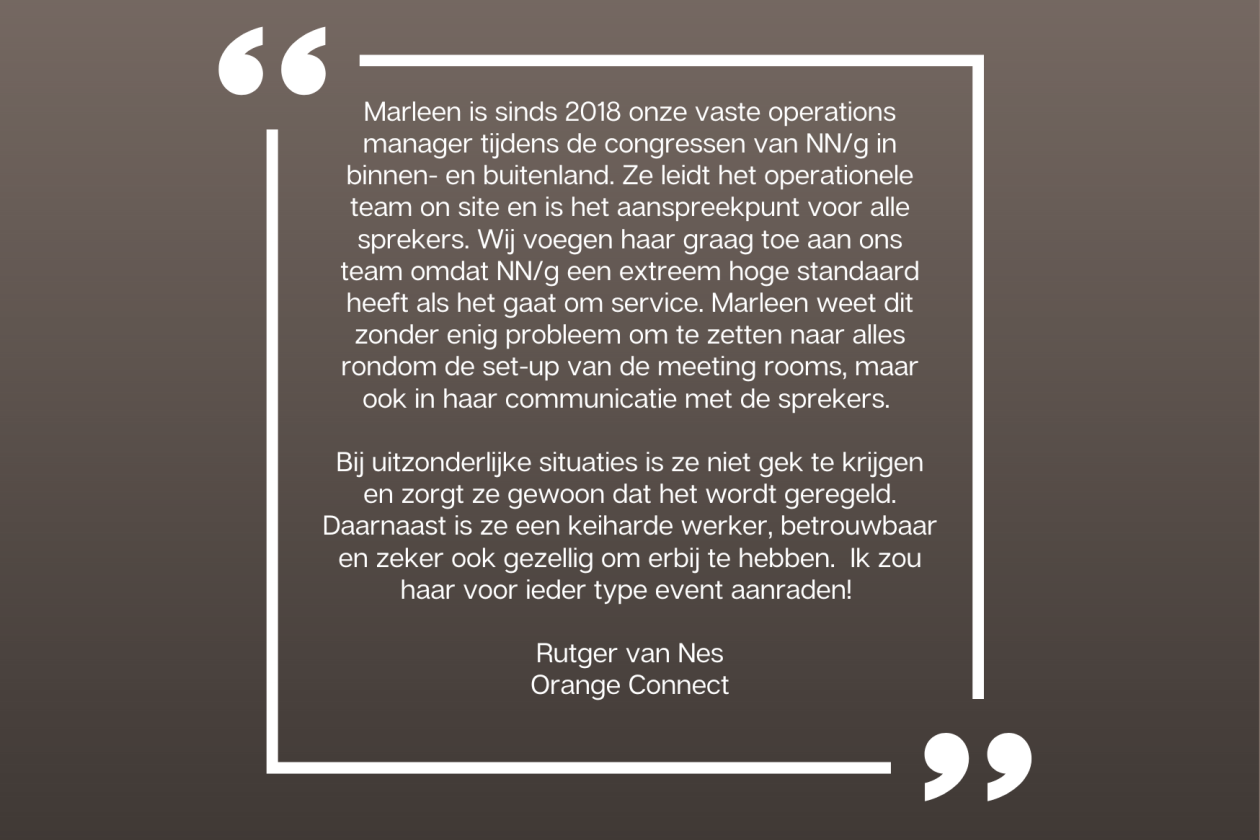 Aanbeveling Orange Connect | Event Manager