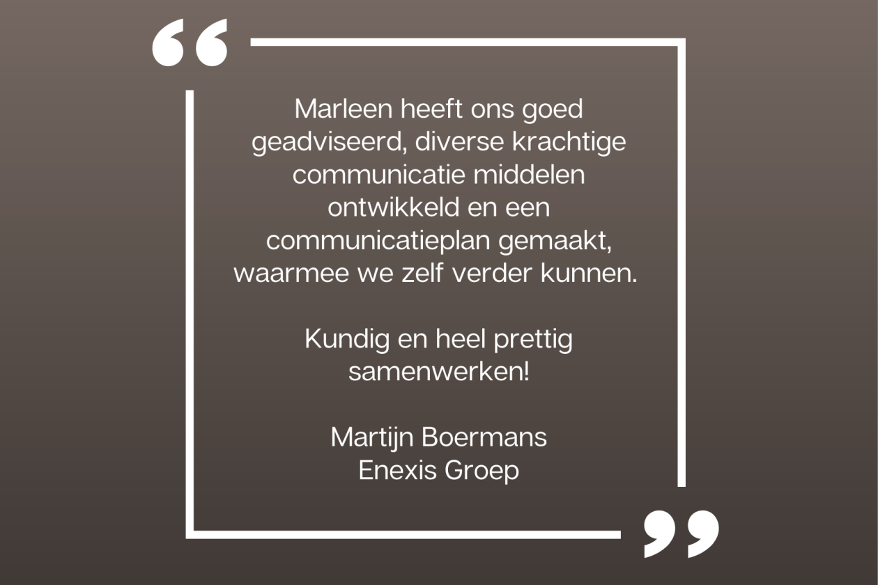Aanbeveling Enexis groep | Communicatie Expert