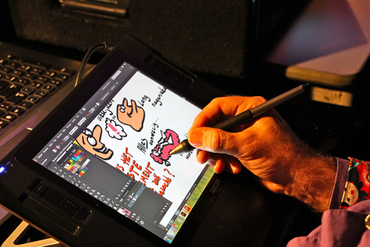 Interview Erik Peekel - Live cartoonist