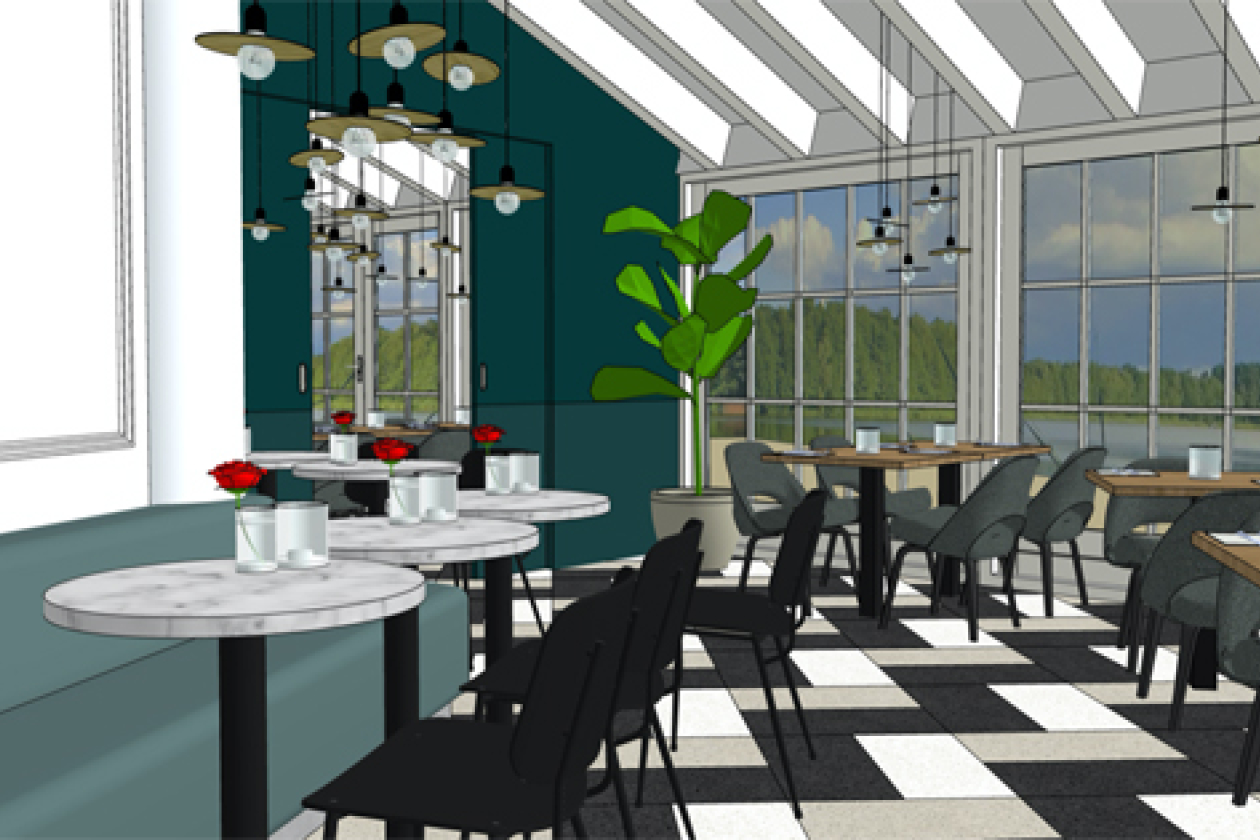 Het nieuwe restaurant - impressie, wijzigingen onder voorbehoud