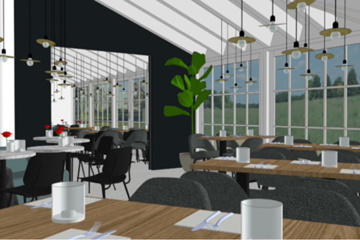 Het nieuwe restaurant - impressie, wijzigingen onder voorbehoud