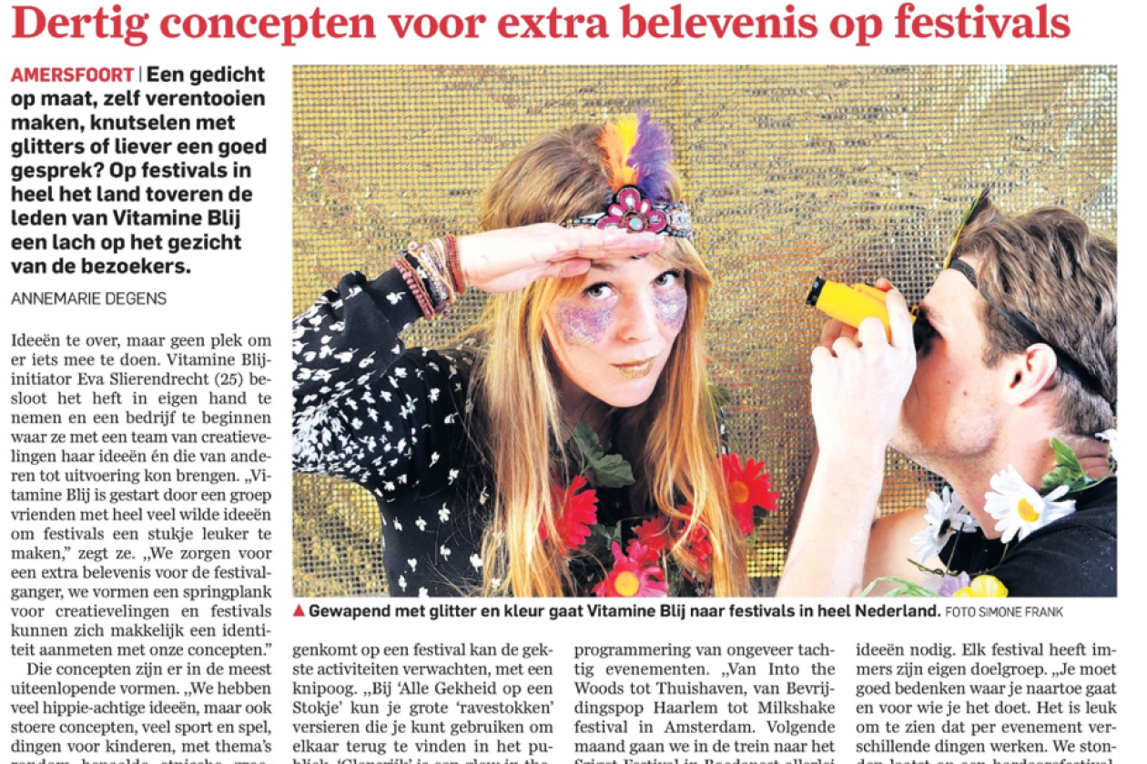 Event vermaak door Vitamine Blij op Festivals