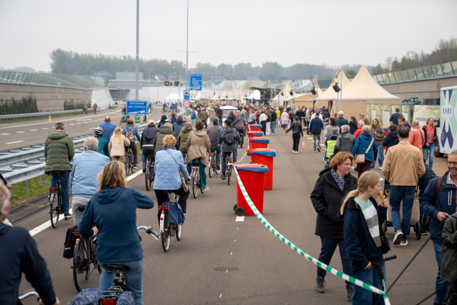 Opening snelweg rotterdam