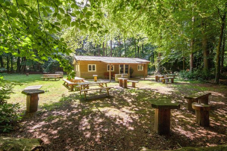 Verscholen in het bos hebben wij twee lodges, perfect te combineren met een buitenactiviteit.