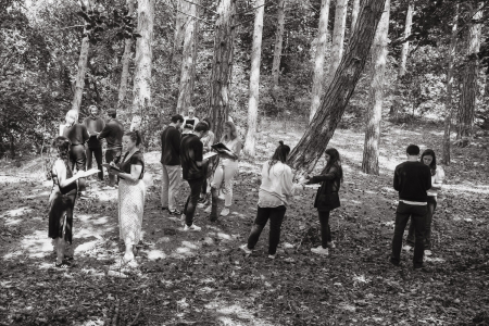 teambuilding in het bos