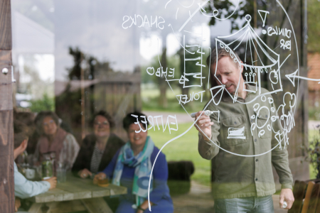 vergaderen in het groen