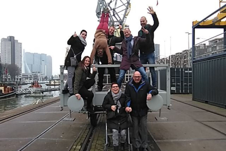Teamuitje in Rotterdam - actief stadsspel