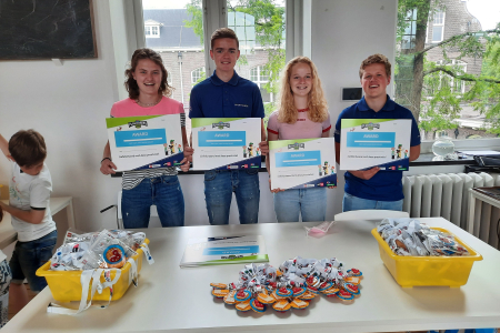 Studenten van de Haagse Hogeschool Sportkunde als juryleden.