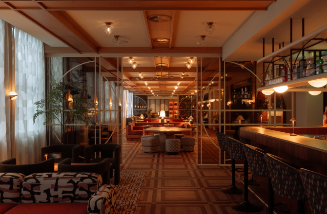 Lobby van Hotel De Plesman