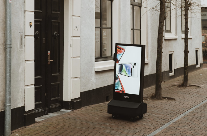 Voorbeeld van stoepbord