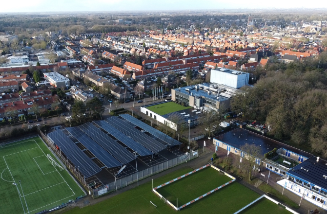 Solar carport spant bussum