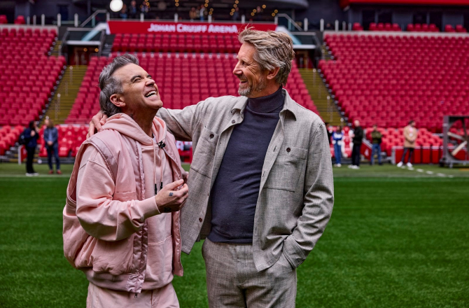 robbie williams en edwin van der sar