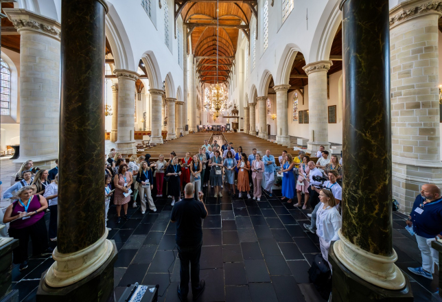 Groep in Grote Kerk Delft