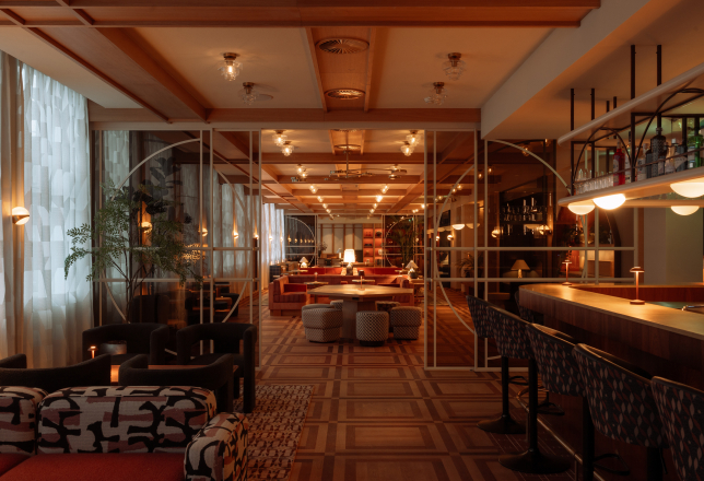 Lobby van Hotel De Plesman