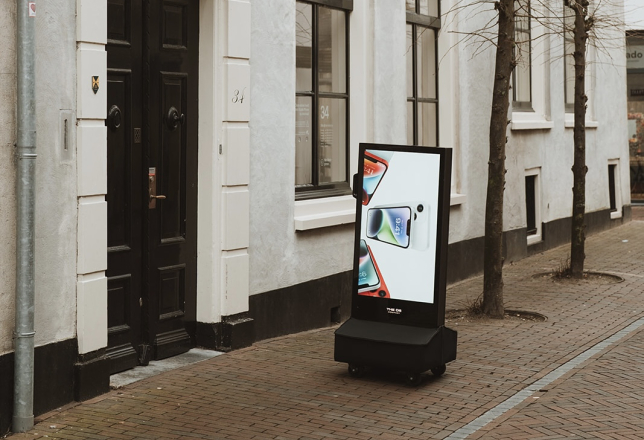 Voorbeeld van stoepbord
