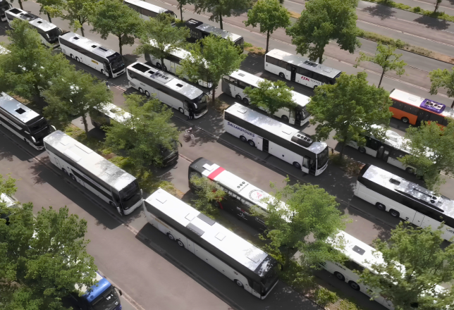 Overzicht bussen bij evenement