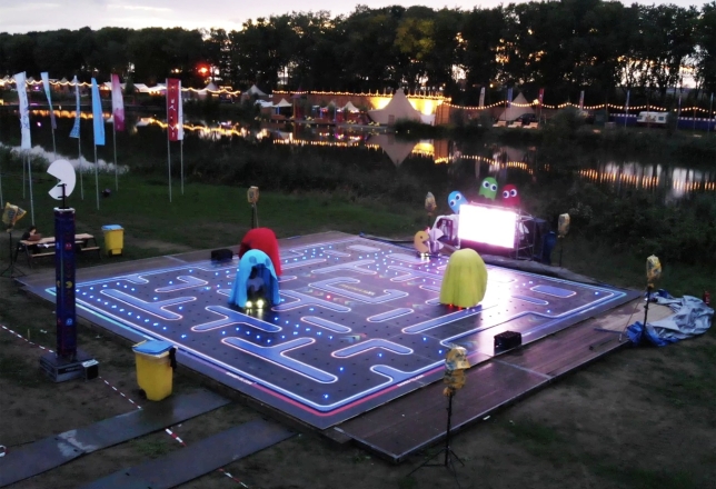 Pac Man spel buiten