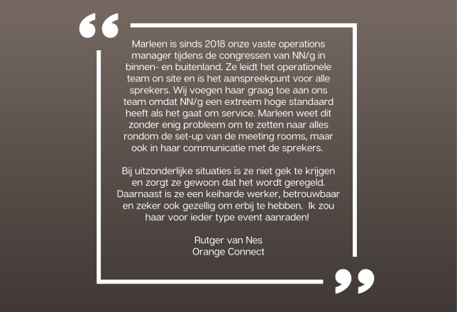 Aanbeveling Orange Connect | Event Manager