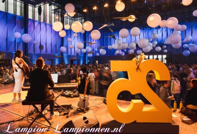 200 grote witte lampionnen event decoratie styling 