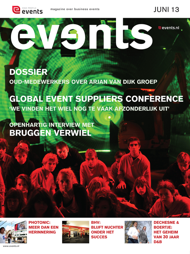 Global event suppliers, cover Events magazine 