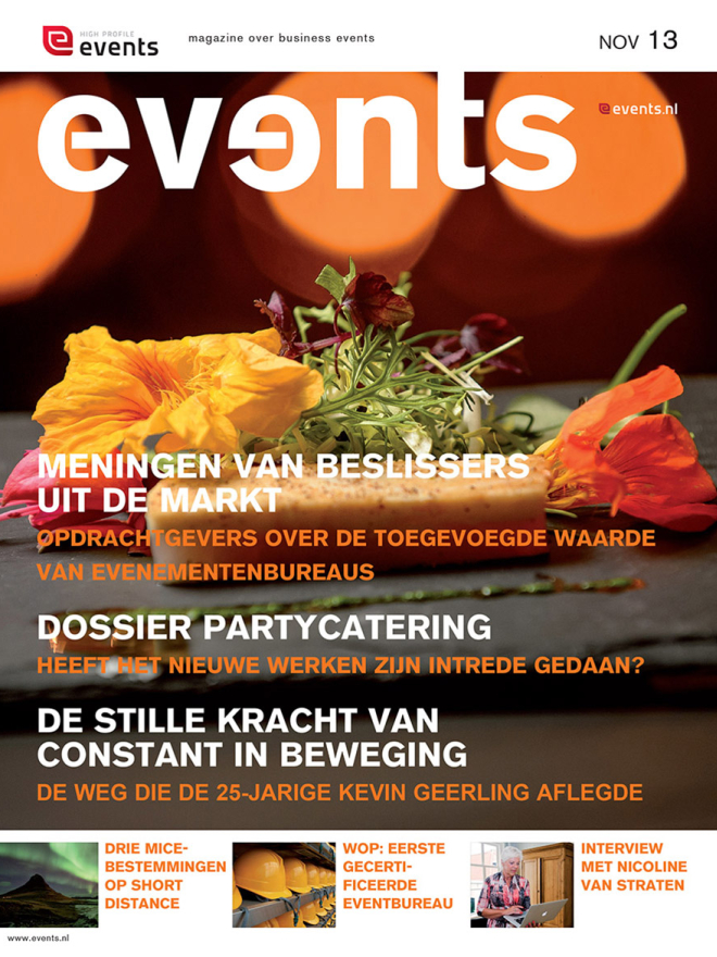 Partycatering, cover Events magazine 