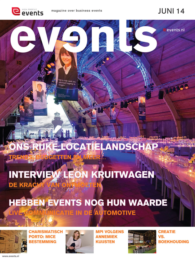 Locaties, cover Events magazine 