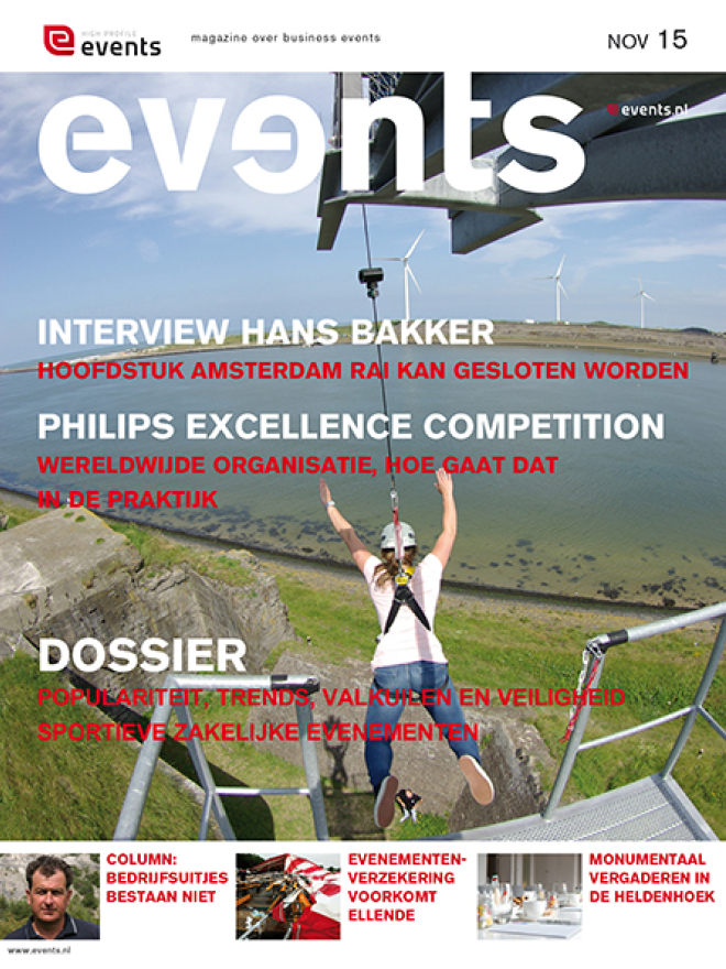 Sportieve evenementen, cover Events magazine 