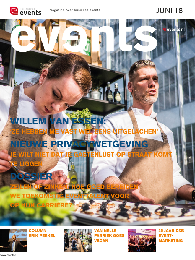 Nieuwe wetgeving, cover Events magazine 